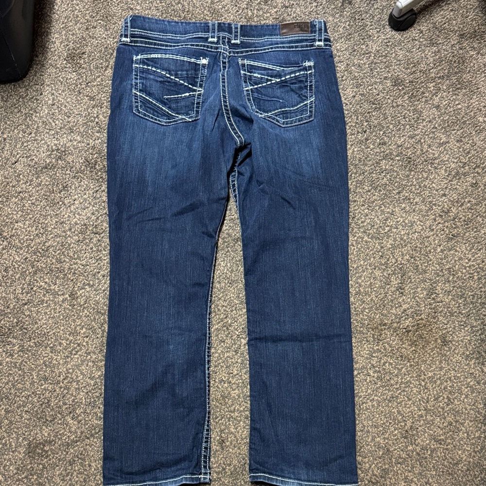 BKE Women's Boot Cut Jeans Harper 36R 18w 18 Like New Thick Stitch Pants